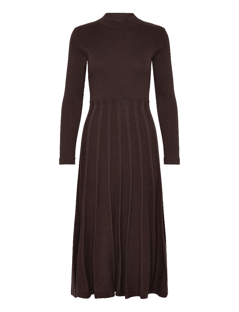 Jumperfabriken - Joanne Dress - knitted dresses - brown - 0