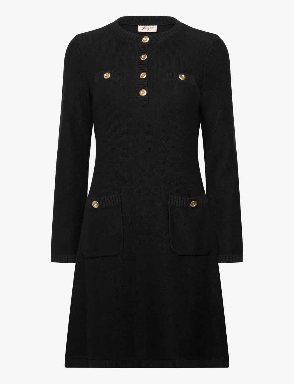 Jumperfabriken - Roxa Dress - knitted dresses - black - 1