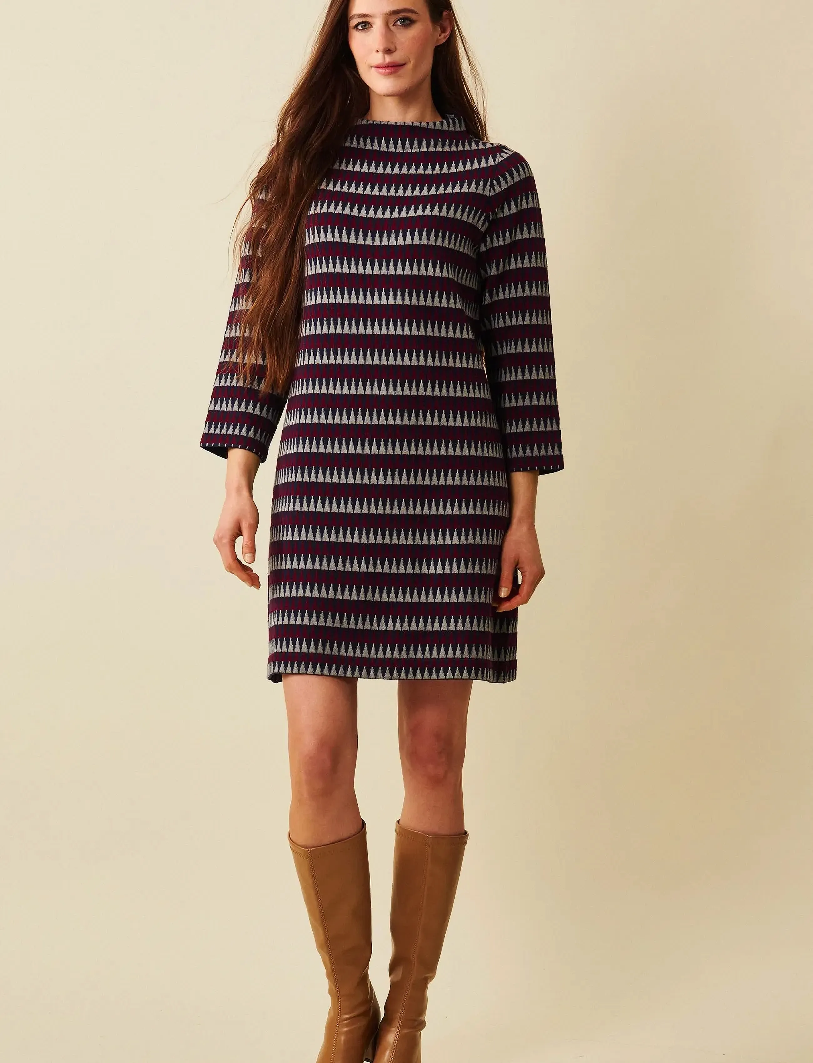 Jumperfabriken Sunday Dress, M, Dresses, Mehrfarbig/gemustert - Knee-length & Midi, Frauen