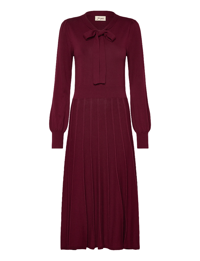 Jumperfabriken - Valerie Dress - knitted dresses - burgundy - 0