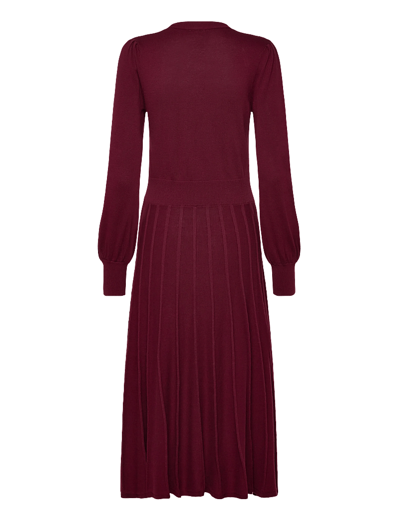 Jumperfabriken - Valerie Dress - knitted dresses - burgundy - 1