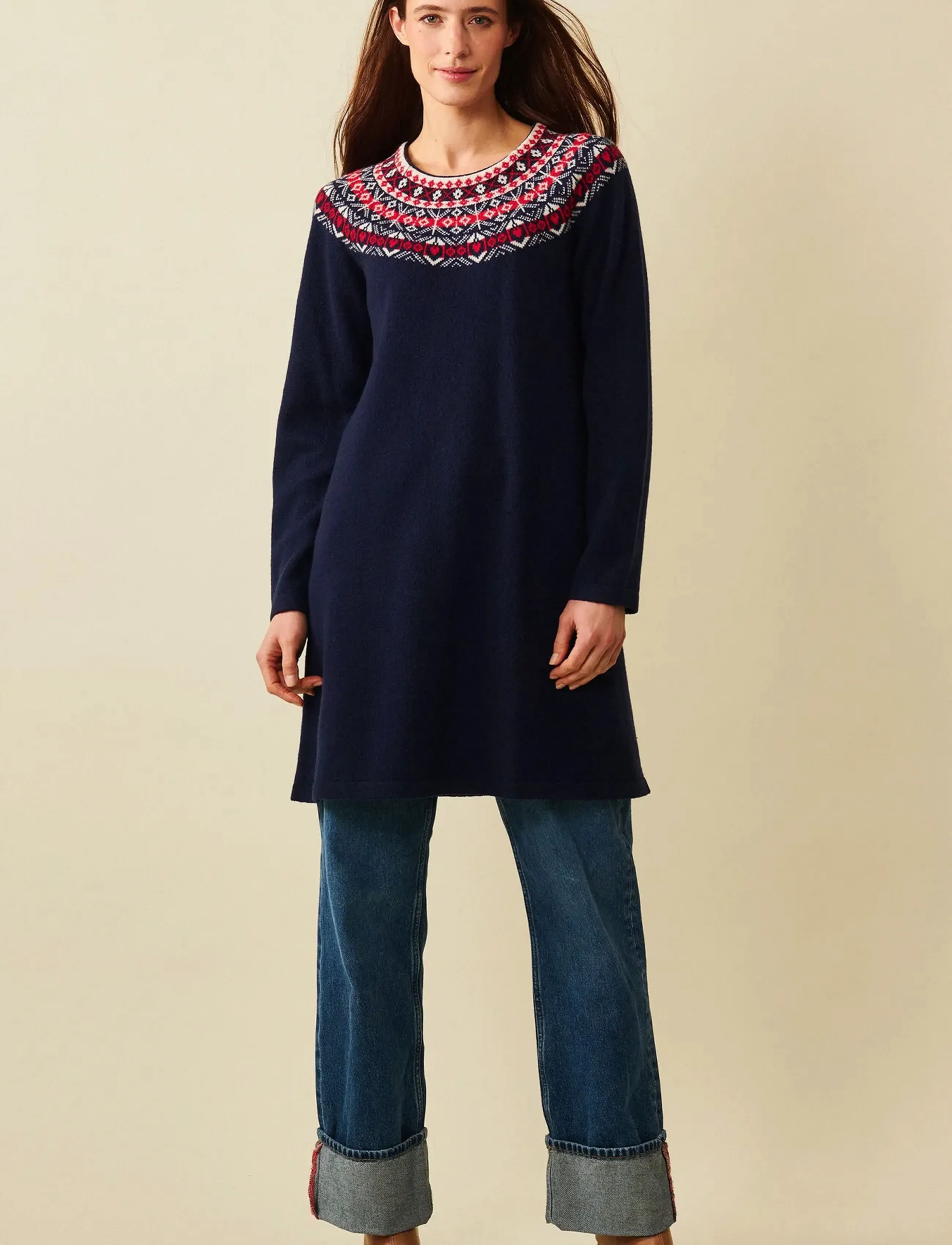 Jumperfabriken Verna Dress - Strickkleider - NAVY / navy