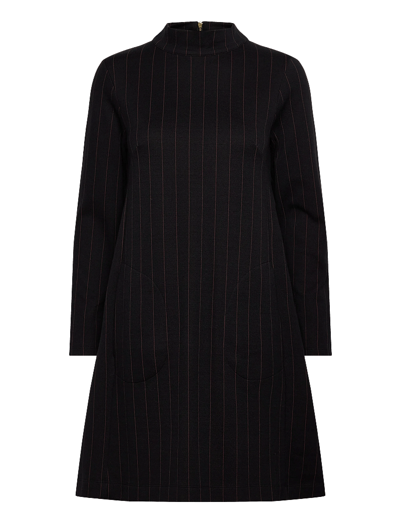 Jumperfabriken - Bernadette Stripe Dress - korte kjoler - black - 1