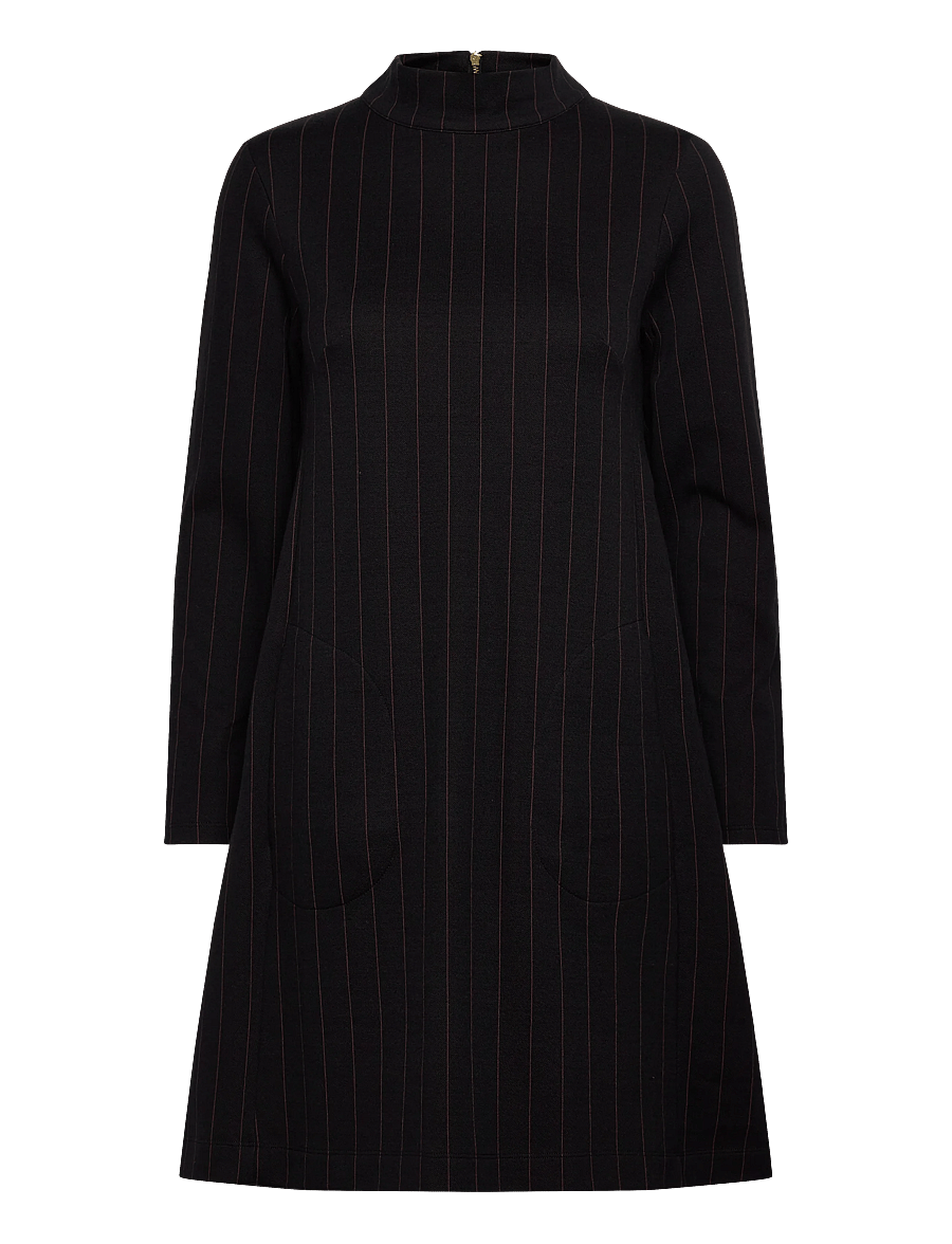Jumperfabriken - Bernadette Stripe Dress - trumpos suknelės - black - 1