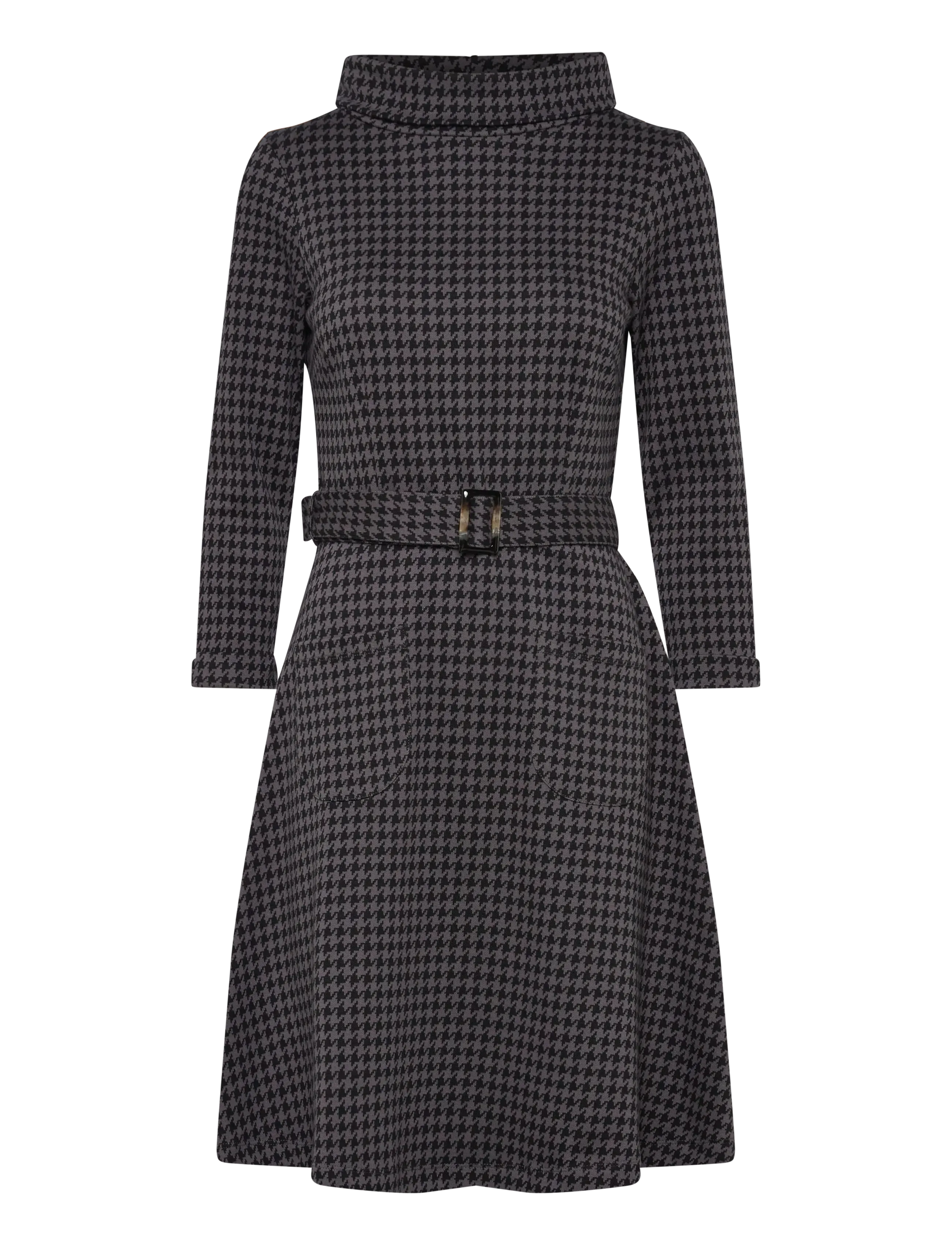 JUMPERFABRIKEN Kim Houndstooth Kleid Grau - L - Damen
