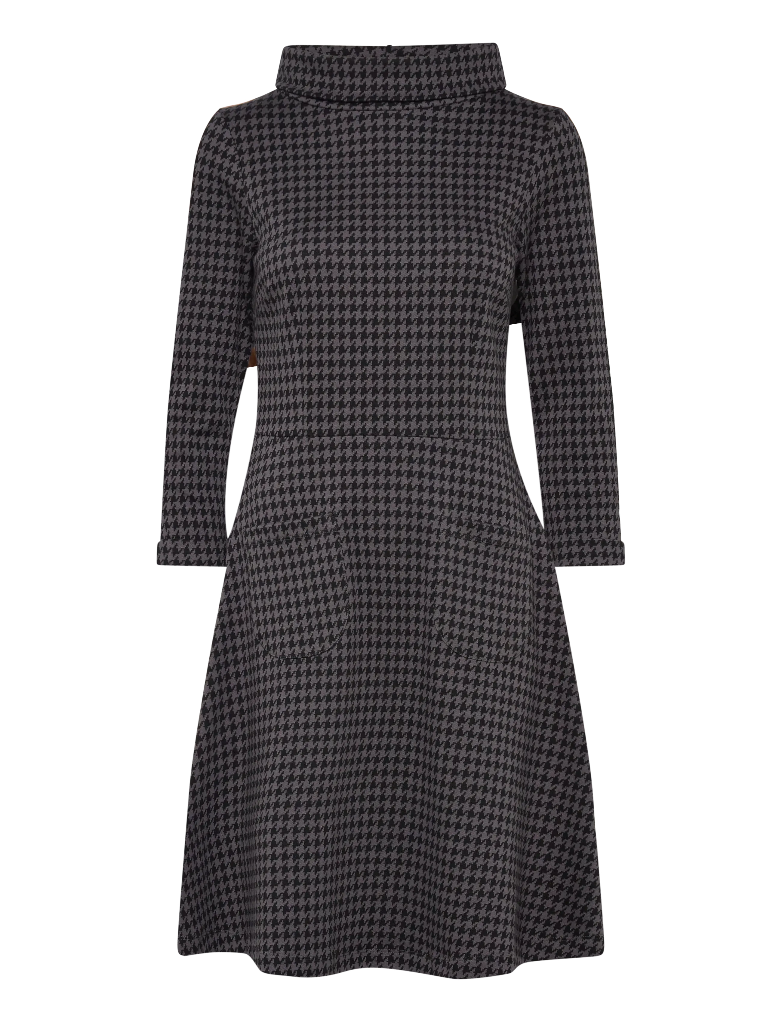 Jumperfabriken - Kim Houndstooth Dress - vidutinio ilgio suknelės - grey - 3