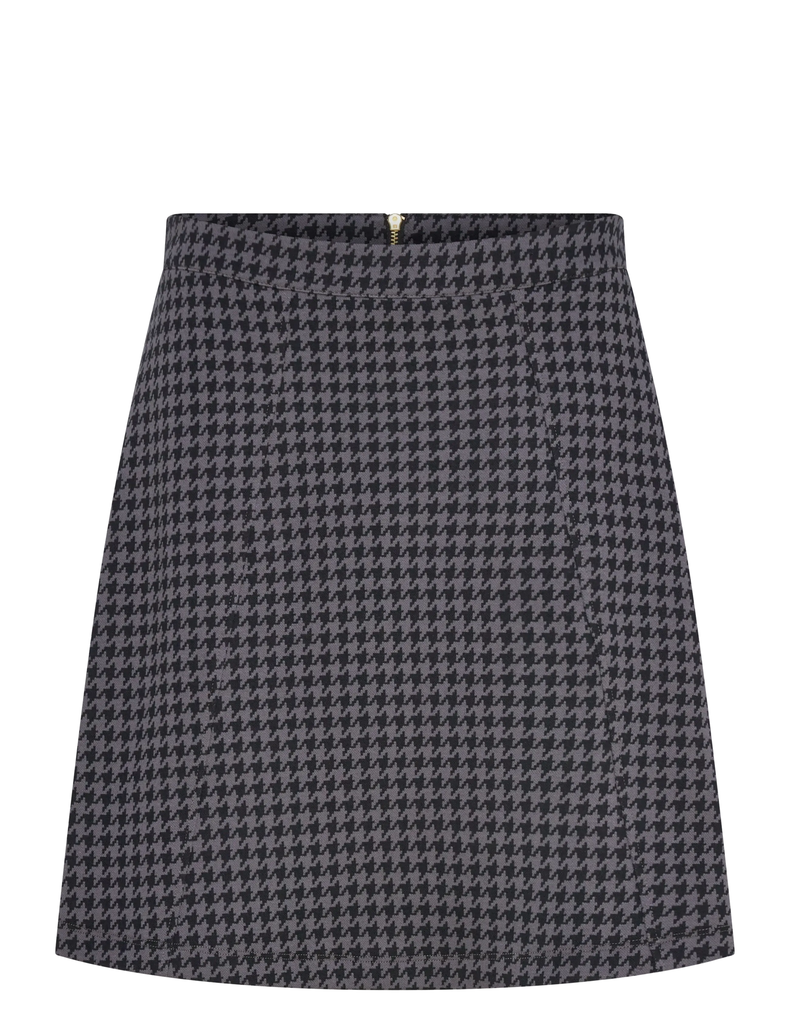 Jumperfabriken Madeleine Houndstooth Skirt - Tøj - GREY / grey