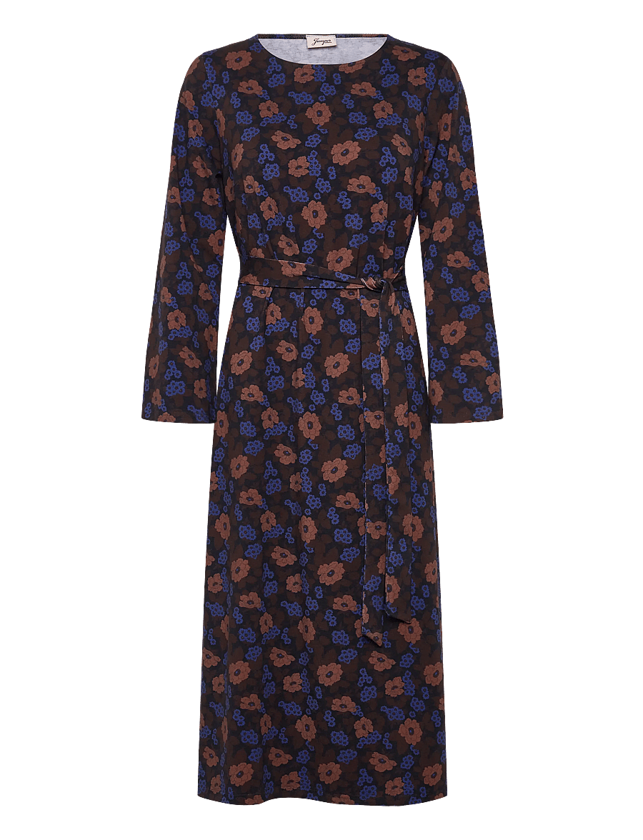 Jumperfabriken - Lenita Dress - midikleidid - brown - 0