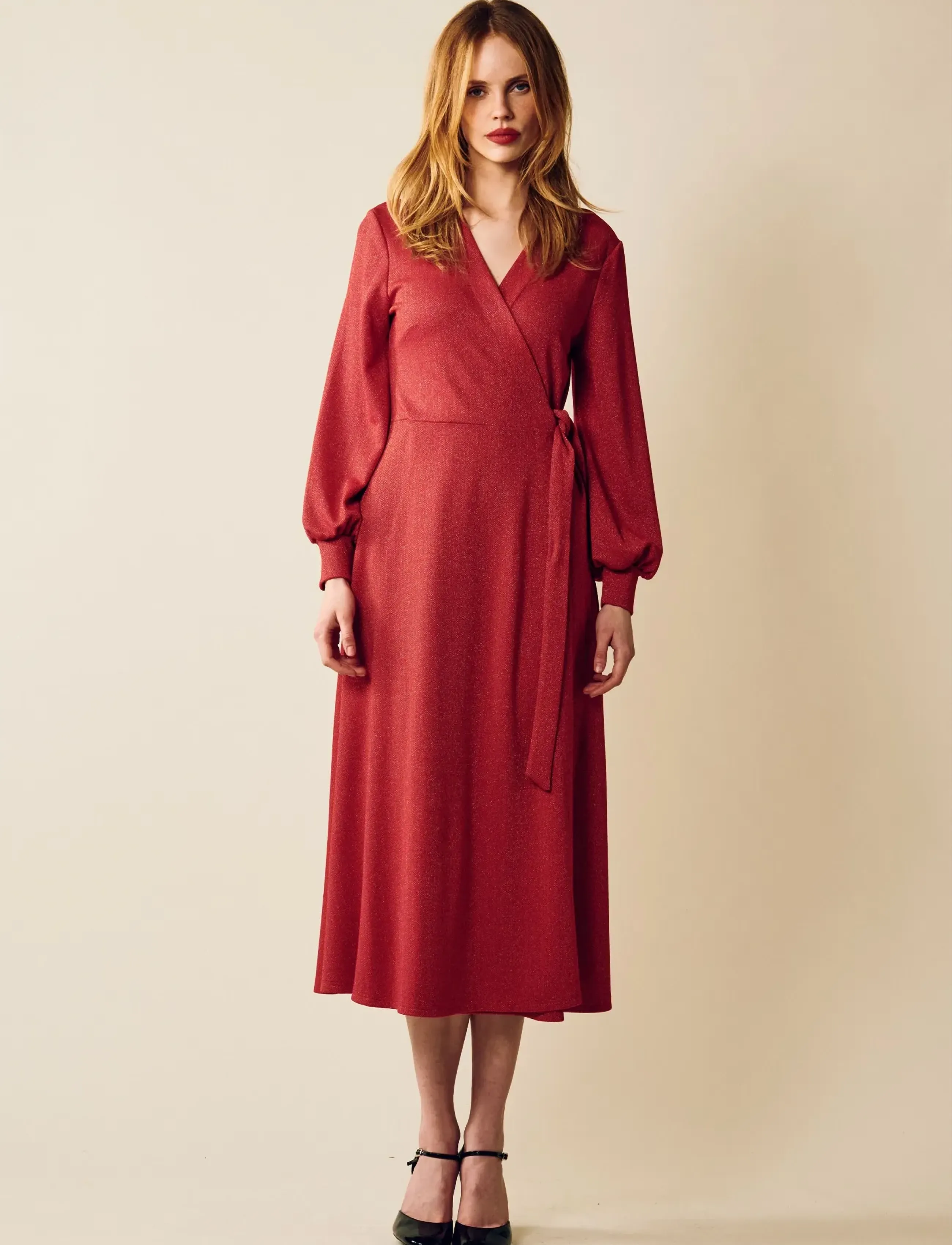 Jumperfabriken Eveline Dress, Kvinder, Slå-Om-Kjole, Rød, Str: XS