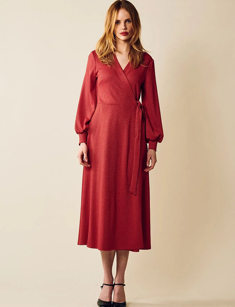 Jumperfabriken - Eveline Dress - omlottklänningar - red - 0
