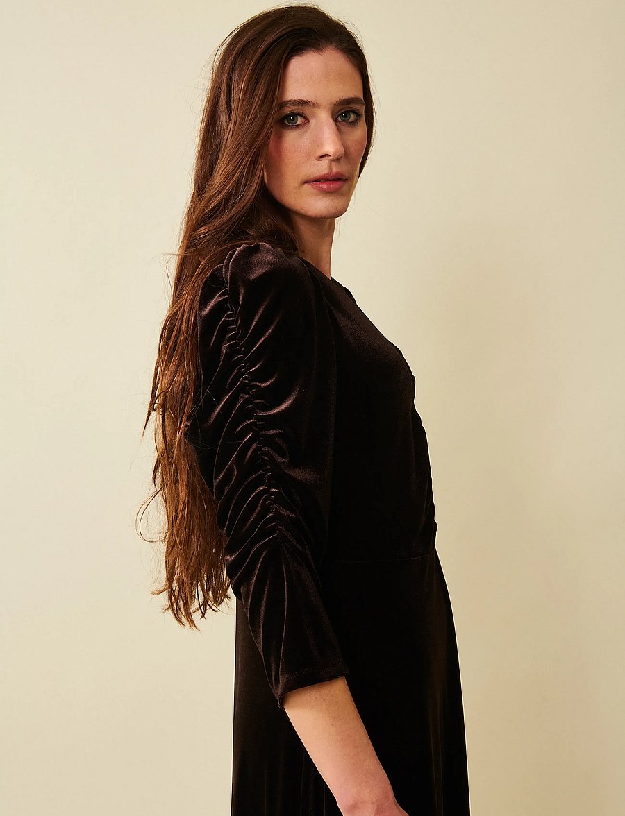 Jumperfabriken - Kali Dress - juhlamekot - darkbrown - 3