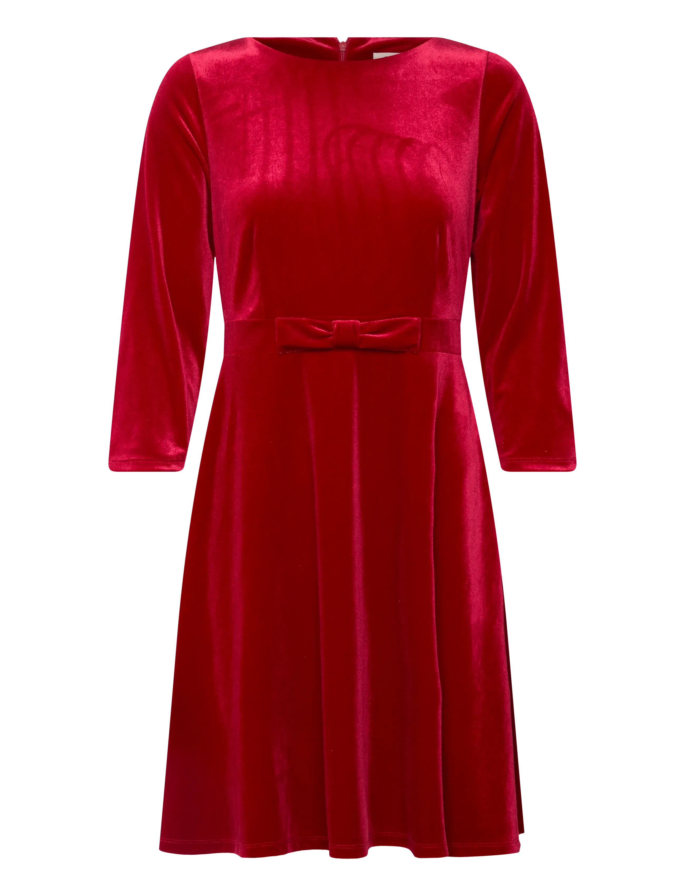 Jumperfabriken Karita Dress, Fløjls Kjole, Rød, Str: M