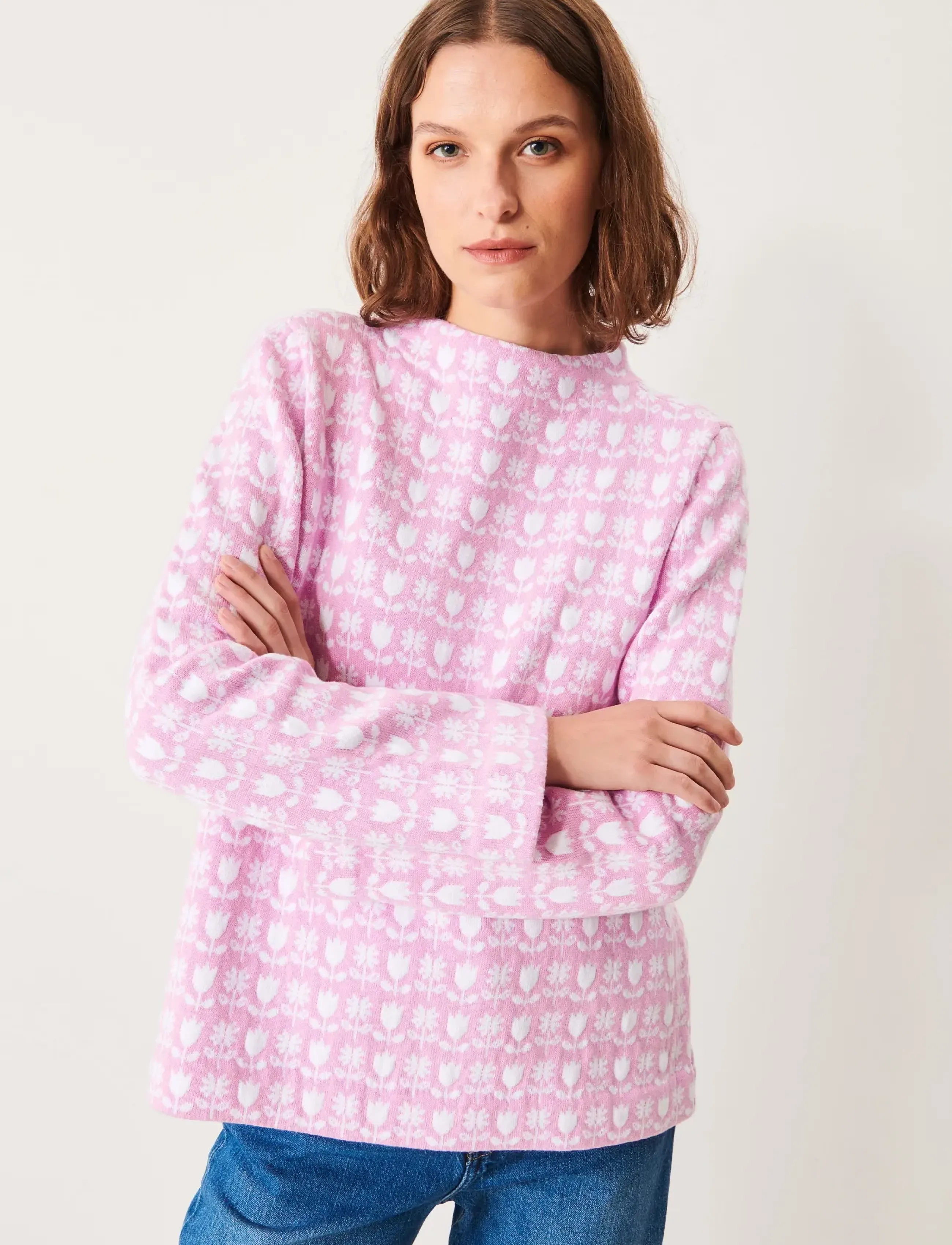 Jumperfabriken Aliette Jumper, L, Knitwear, Rosa - Jumpers, Frauen