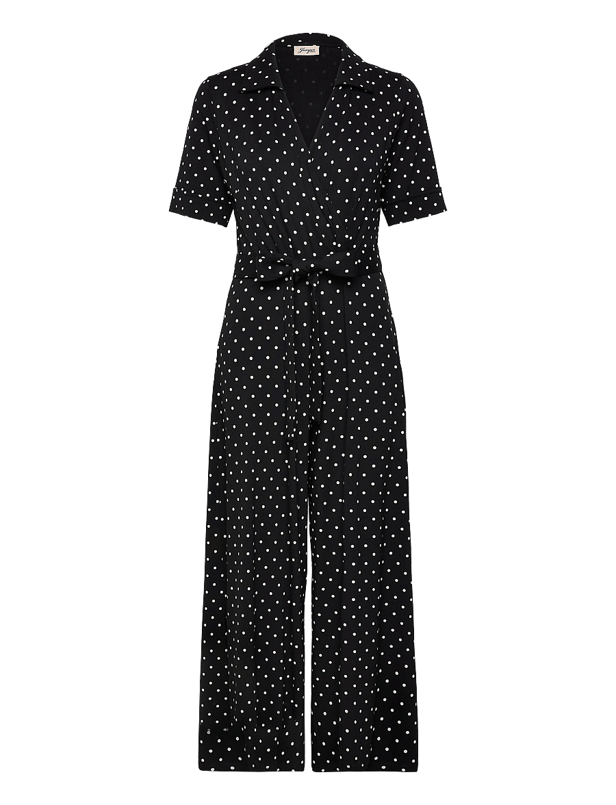 Jumperfabriken - Blake Dot Jumpsuit - jumpsuits - black - 1