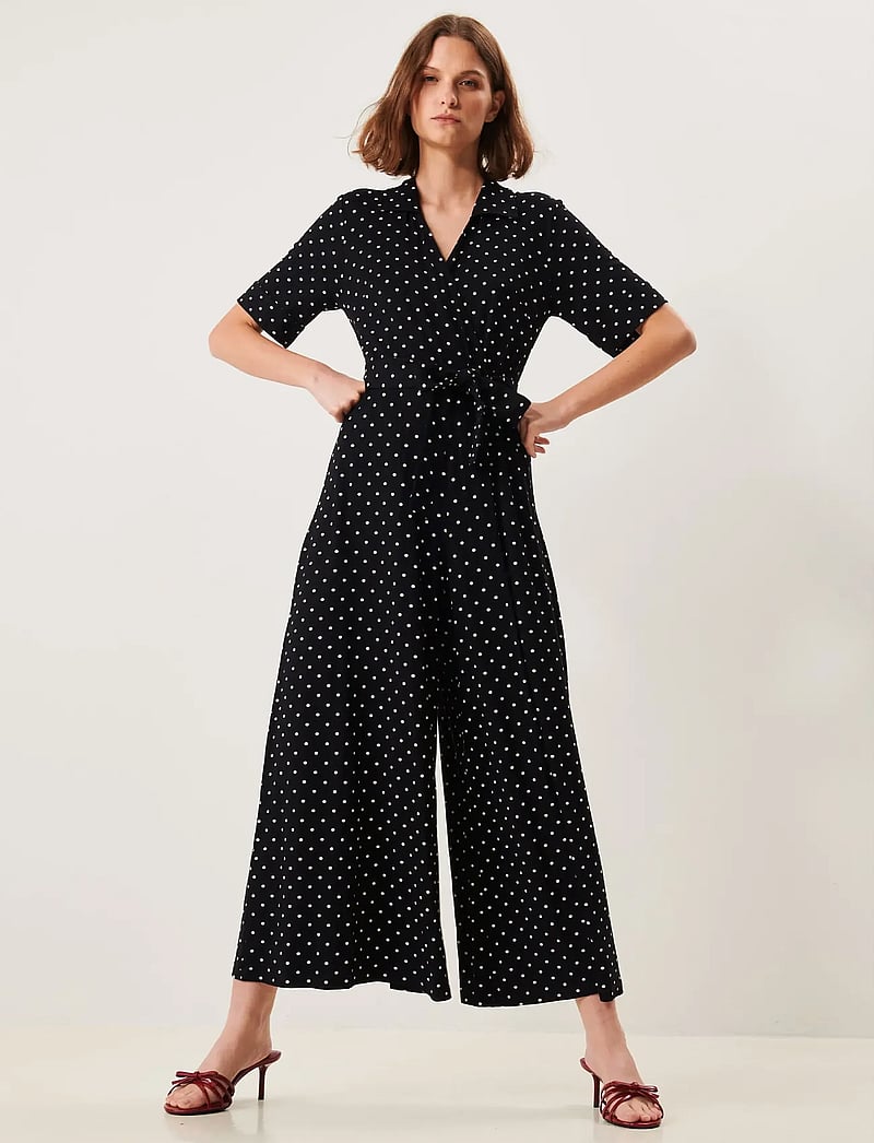 Jumperfabriken - Blake Dot Jumpsuit - jumpsuits - black - 0