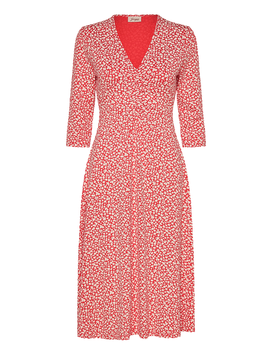 Jumperfabriken - Noelle Dress - midi kjólar - red - 1