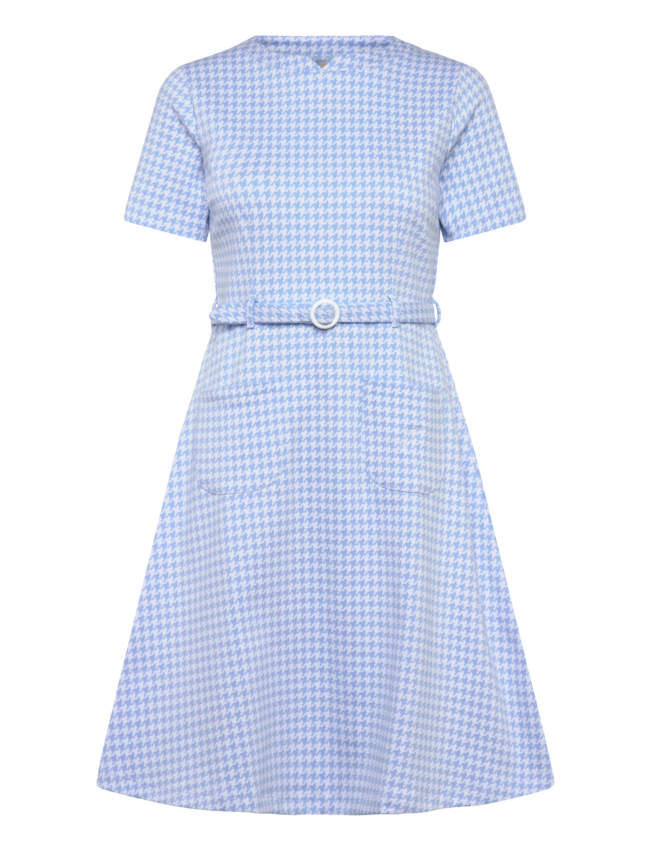 JUMPERFABRIKEN Paulina Houndstooth Kleid Blau - XL - Damen