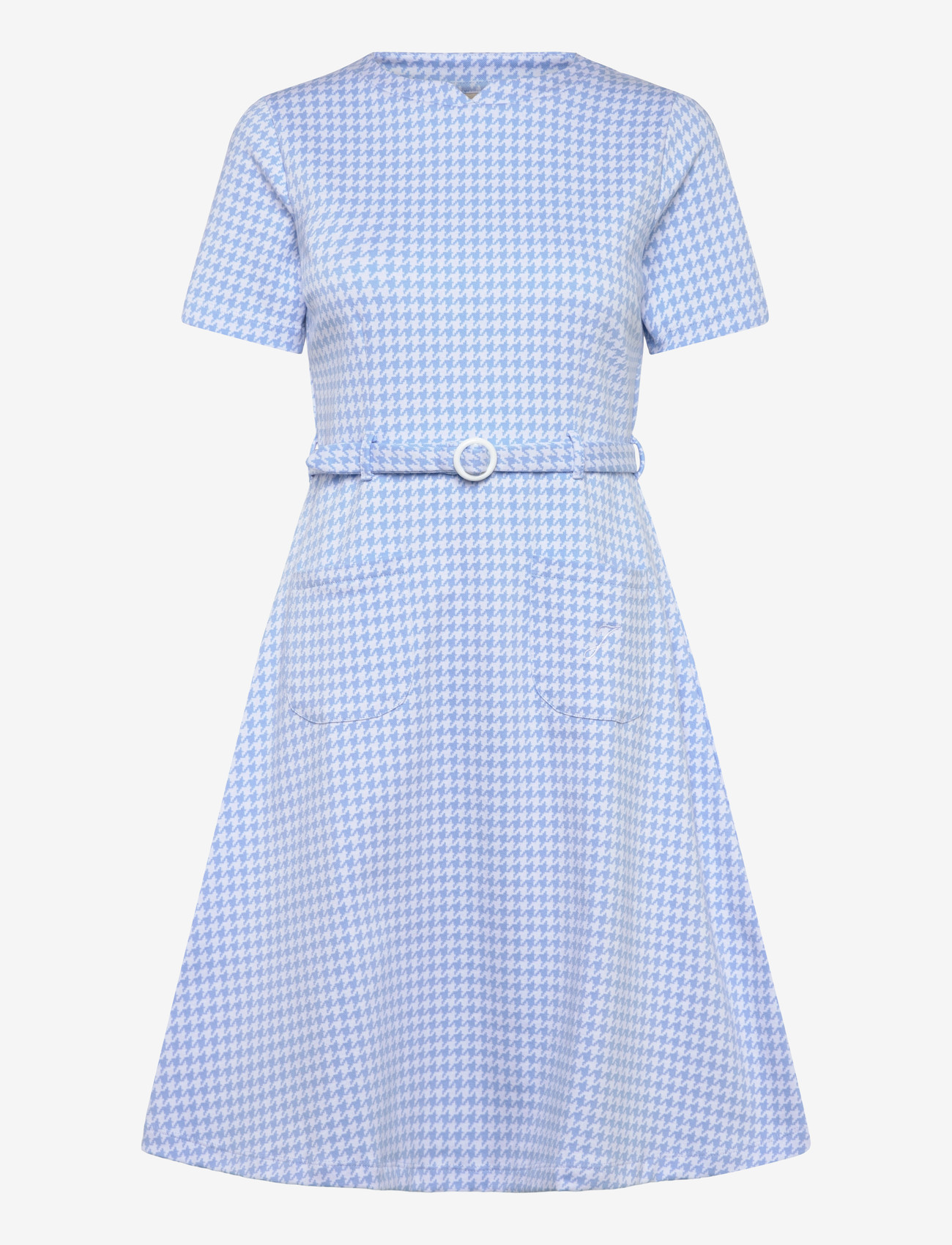 Jumperfabriken - Paulina Houndstooth Dress - hemdkleider - blue - 1