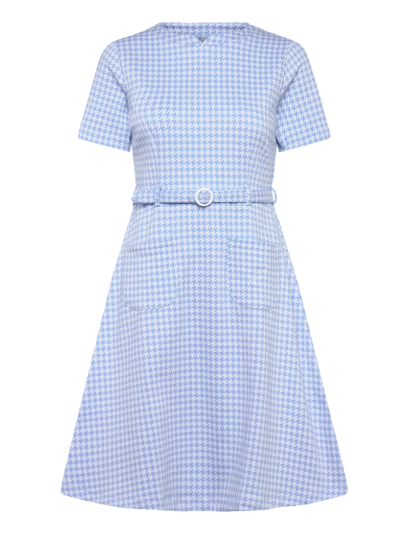 Jumperfabriken - Paulina Houndstooth Dress - hemdkleider - blue - 1