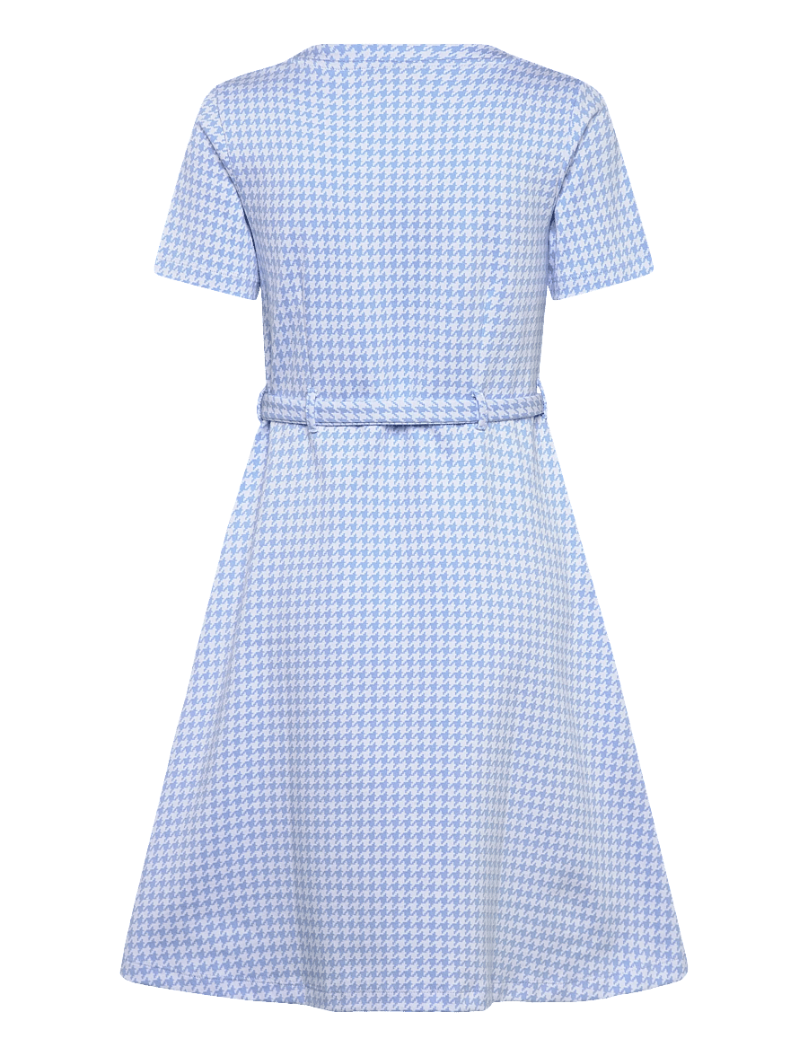 Jumperfabriken - Paulina Houndstooth Dress - skjortekjoler - blue - 2