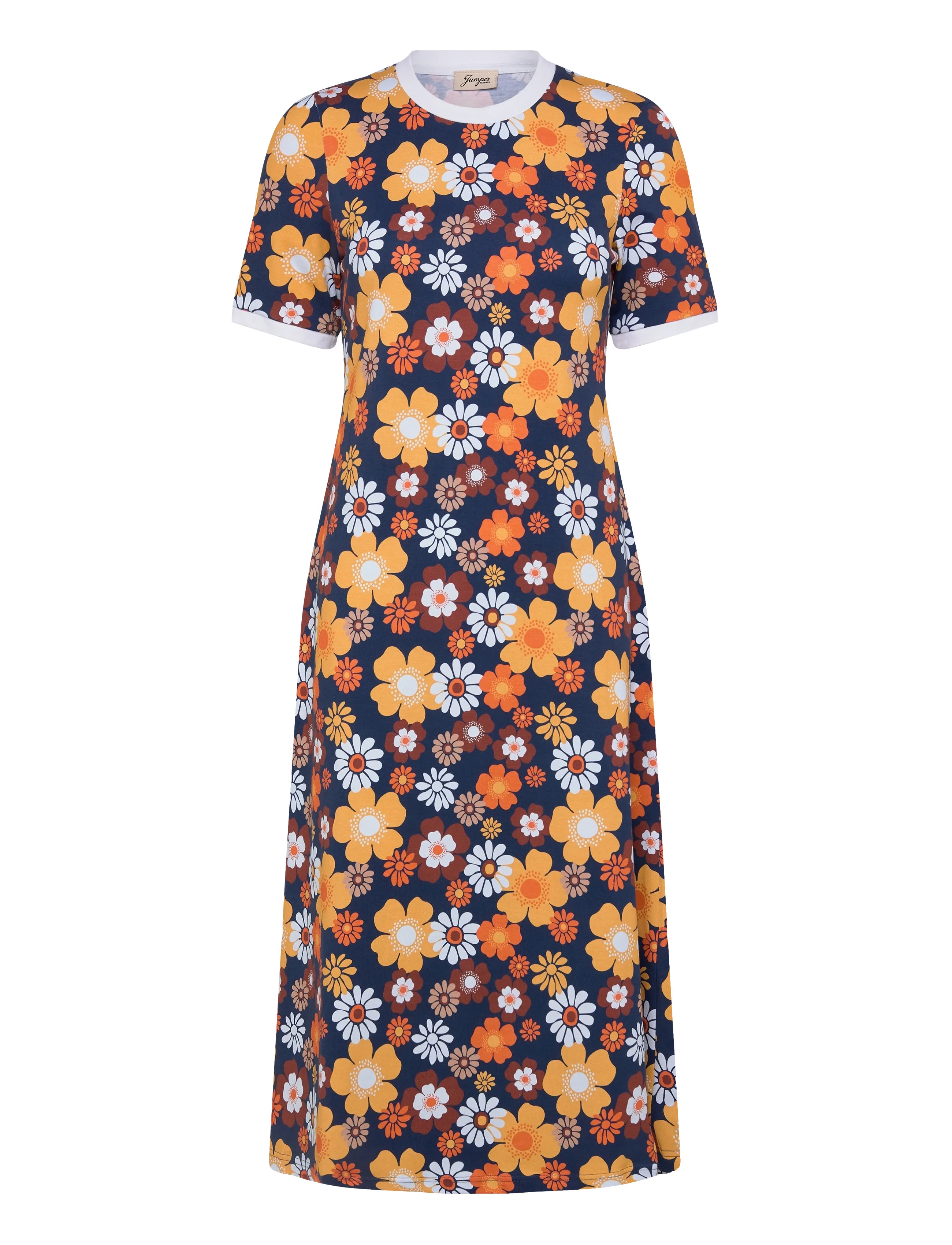 Jumperfabriken Melissa Dress - Summer Dresses - NAVY / brown