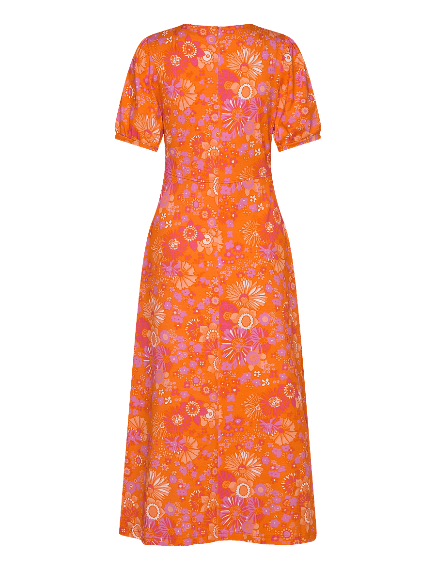 Jumperfabriken - Philomena Dress - garas kleitas - orange - 2