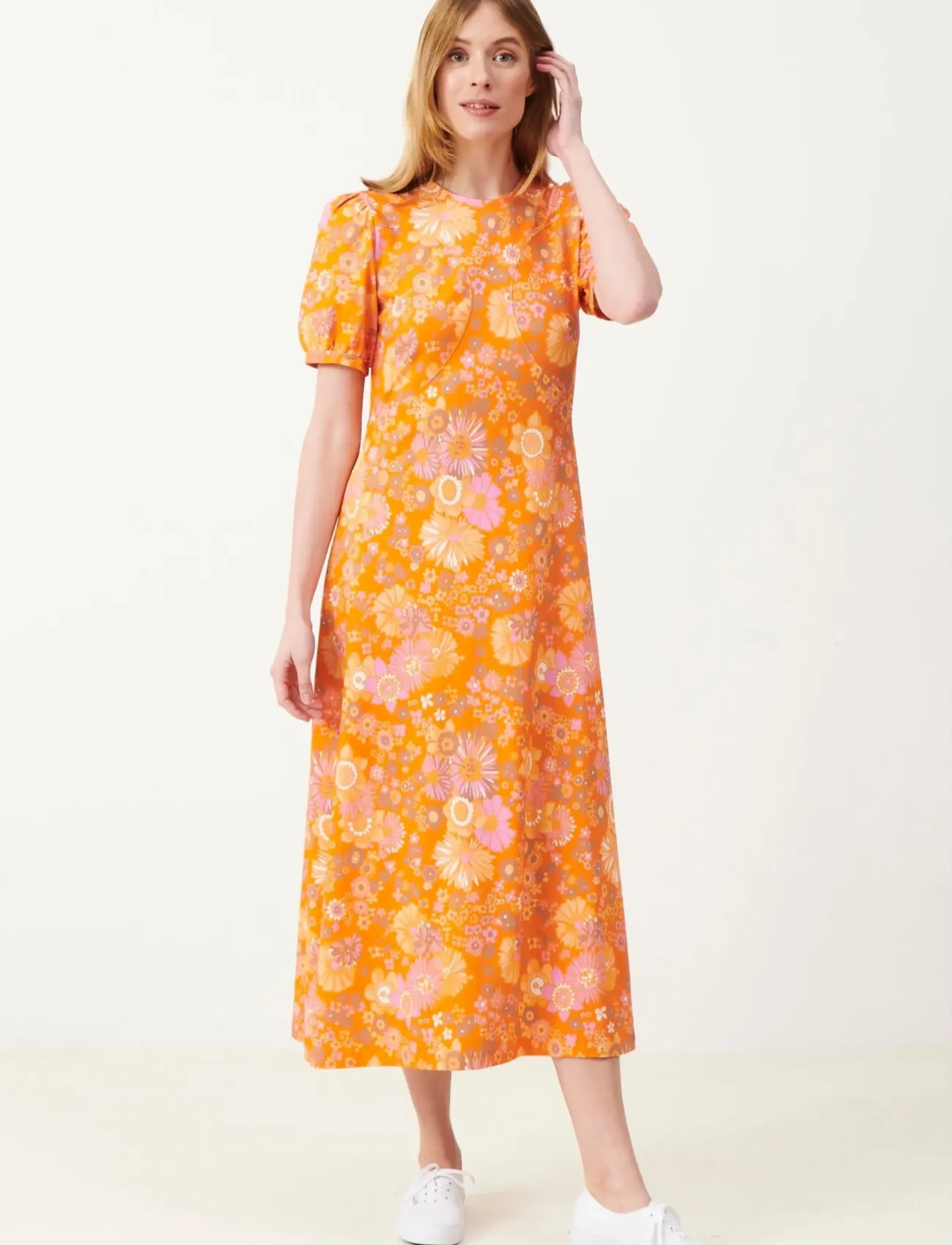 Jumperfabriken - Philomena Dress - garas kleitas - orange - 0
