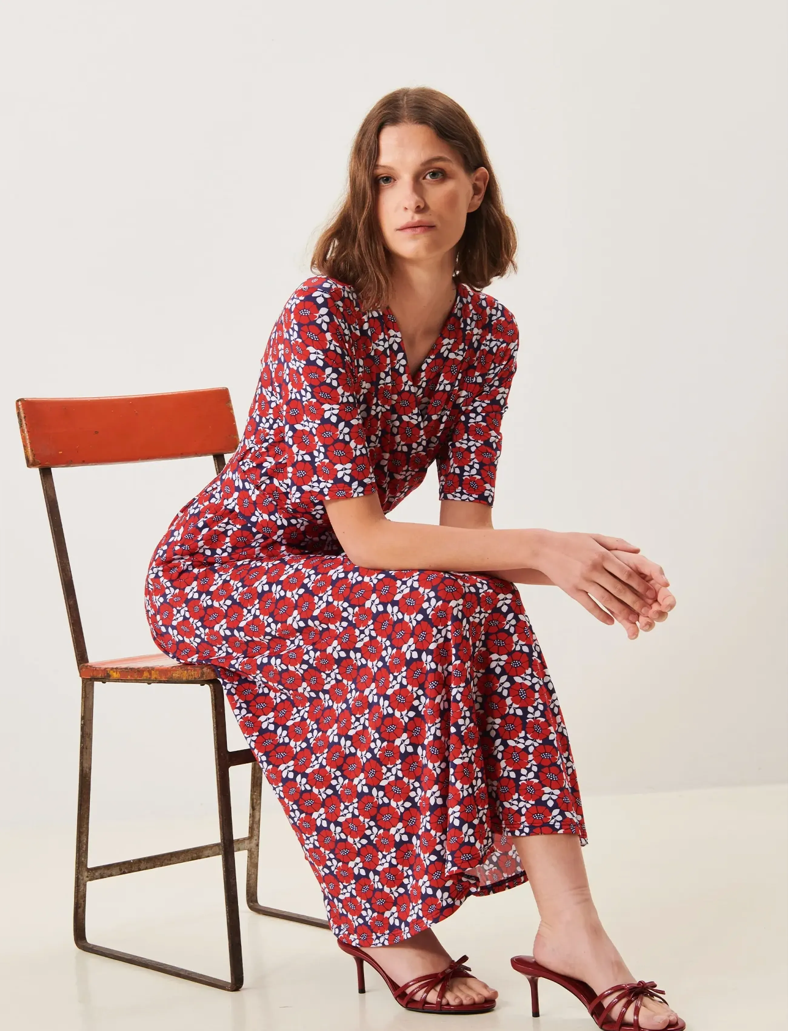 Jumperfabriken - Isabella Dress - summer dresses - red - 4
