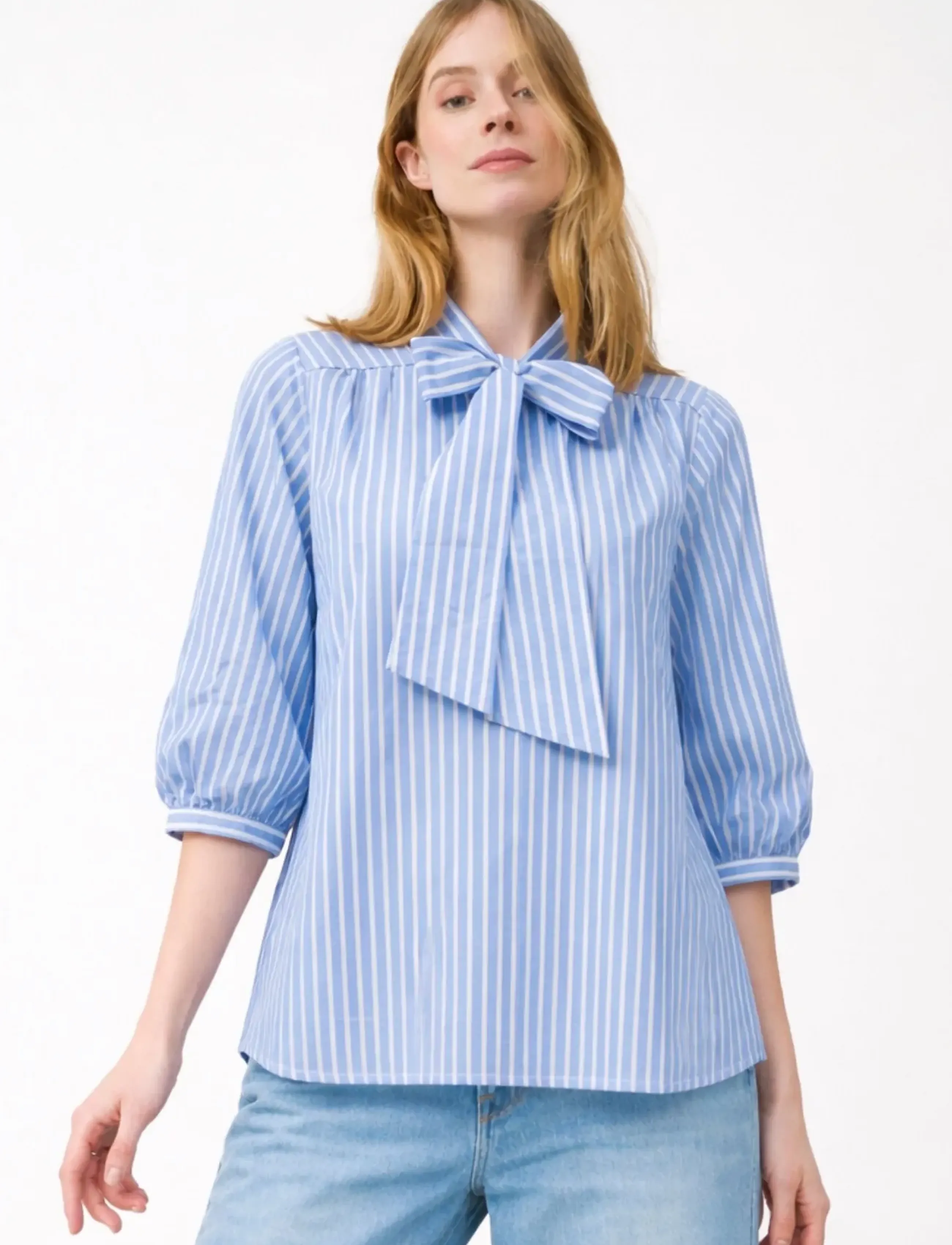 Jumperfabriken Emma Blouse, XL, Blue, Bluser > Langærmede, Dame