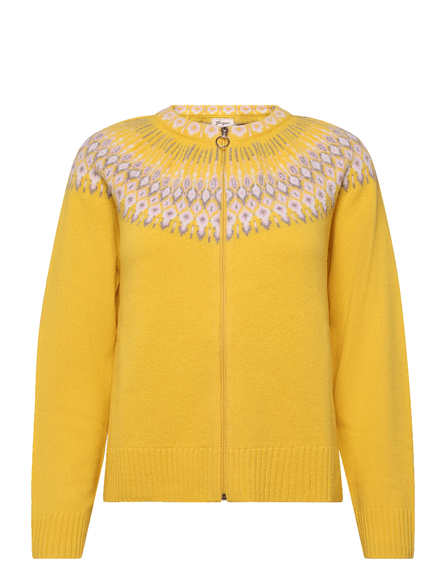 Jumperfabriken - Audrey Cardigan - koftor - yellow - 1
