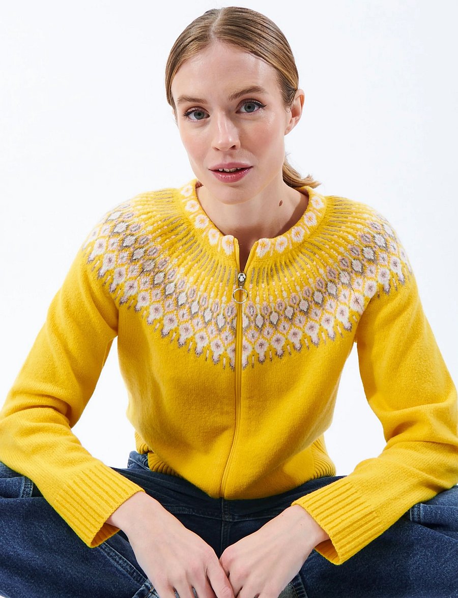 Jumperfabriken - Audrey Cardigan - koftor - yellow - 4