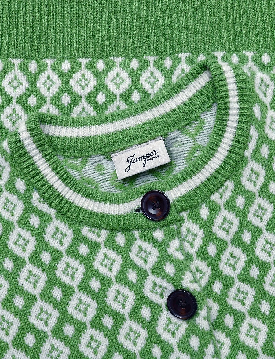 Jumperfabriken - Cosette Cardigan - koftor - green - 5