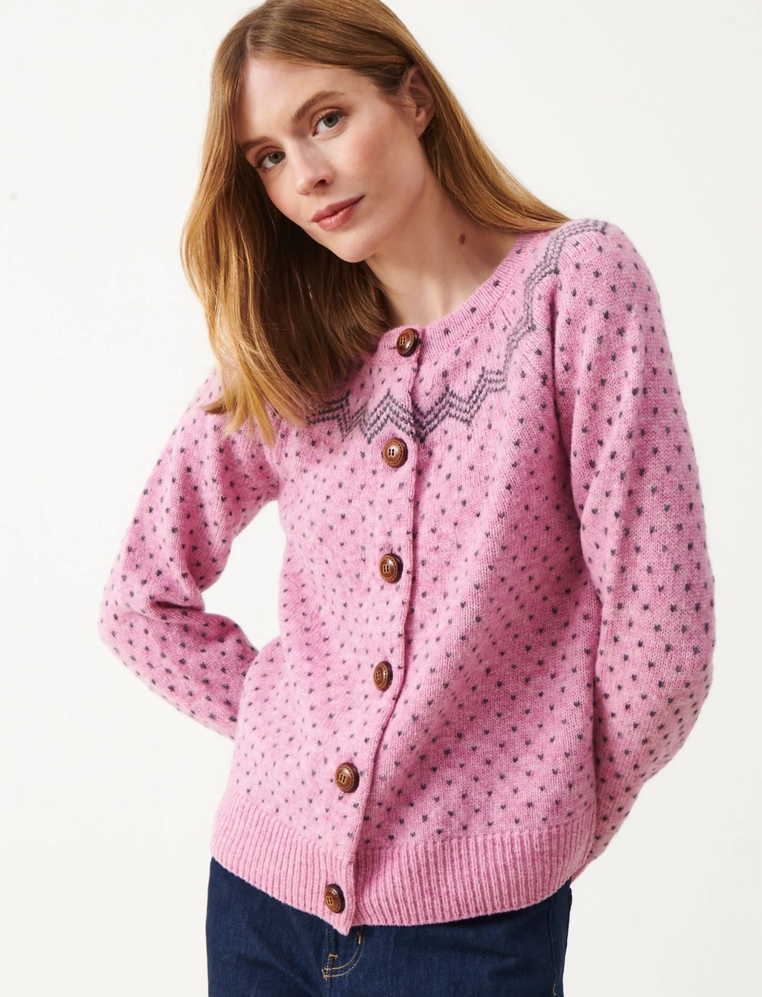Jumperfabriken - Gullvor Cardigan - strickjacken - pink - 0