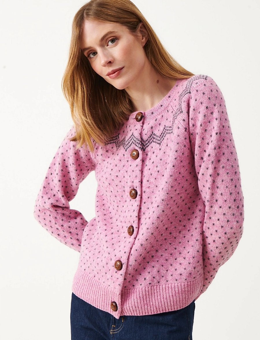 Jumperfabriken - Gullvor Cardigan - strickjacken - pink - 0