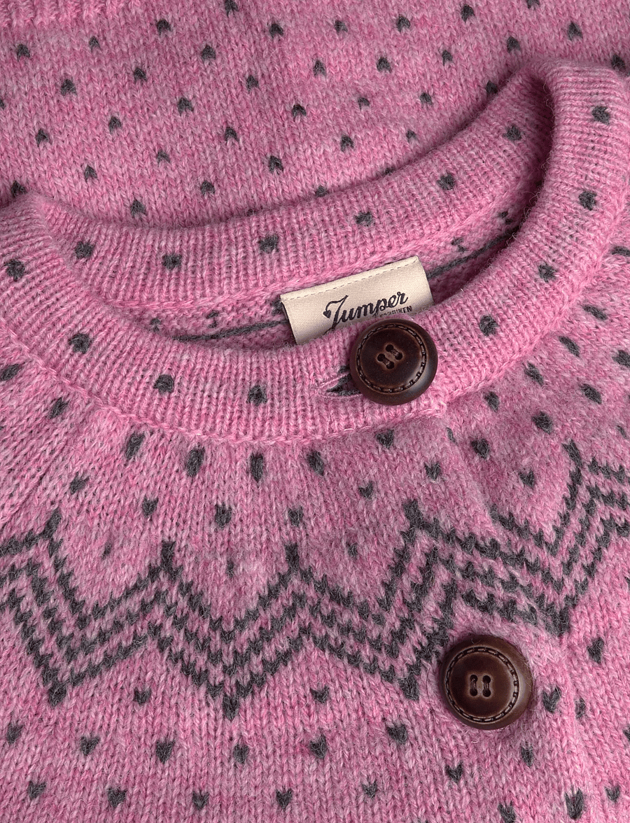 Jumperfabriken - Gullvor Cardigan - strickjacken - pink - 4