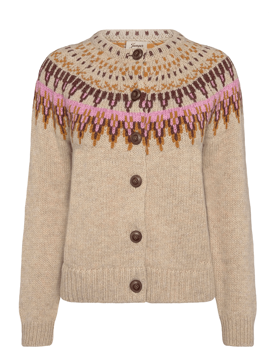 Jumperfabriken - Joelle Cardigan - koftor - sand - 1