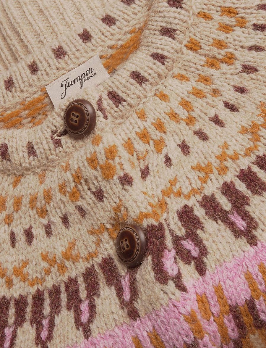 Jumperfabriken - Joelle Cardigan - koftor - sand - 5