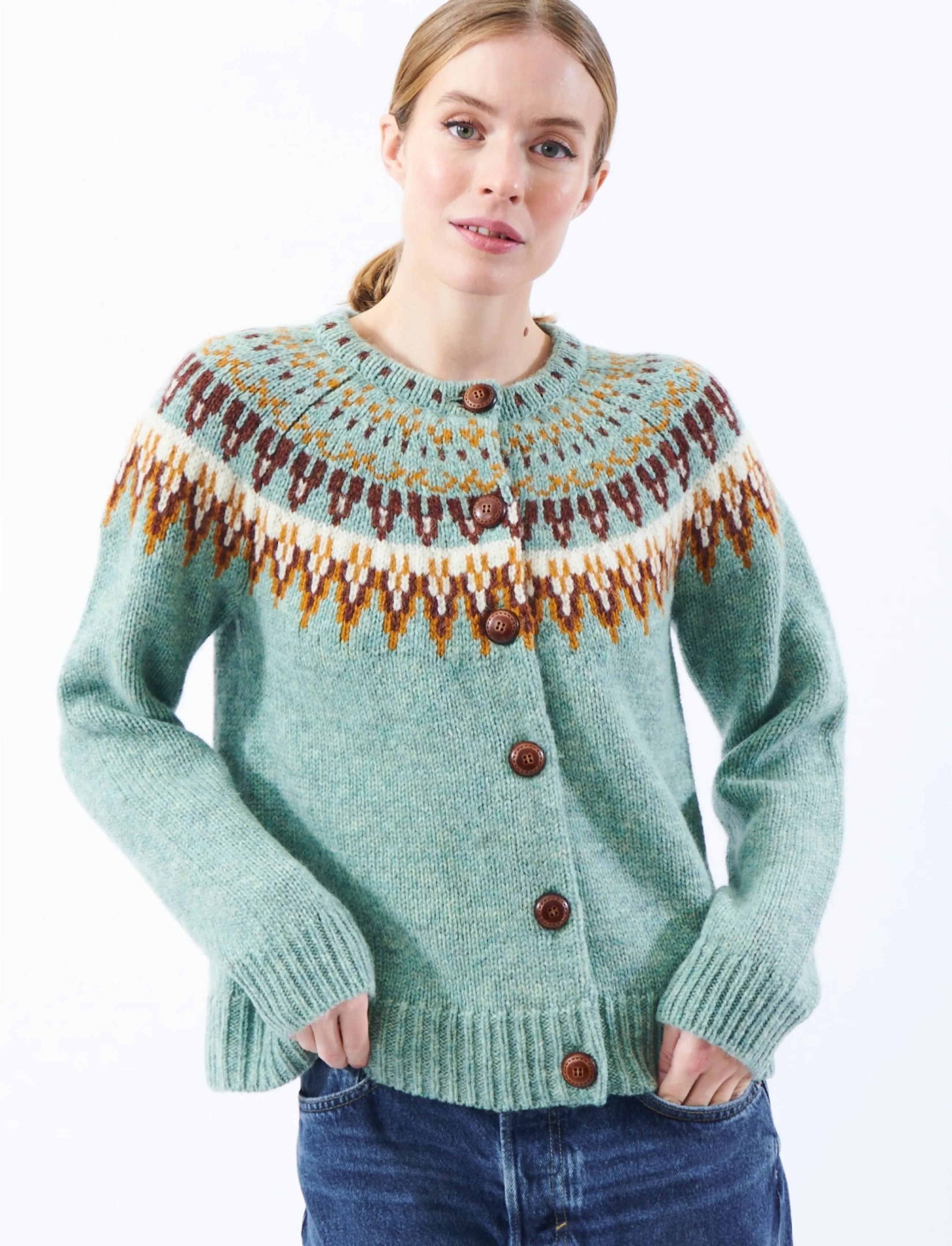 Jumperfabriken - Joelle Cardigan - kardiganid - turquoise - 0