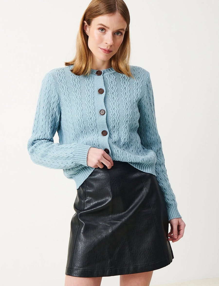 Jumperfabriken - Luca Cardigan - koftor - turquoise - 0