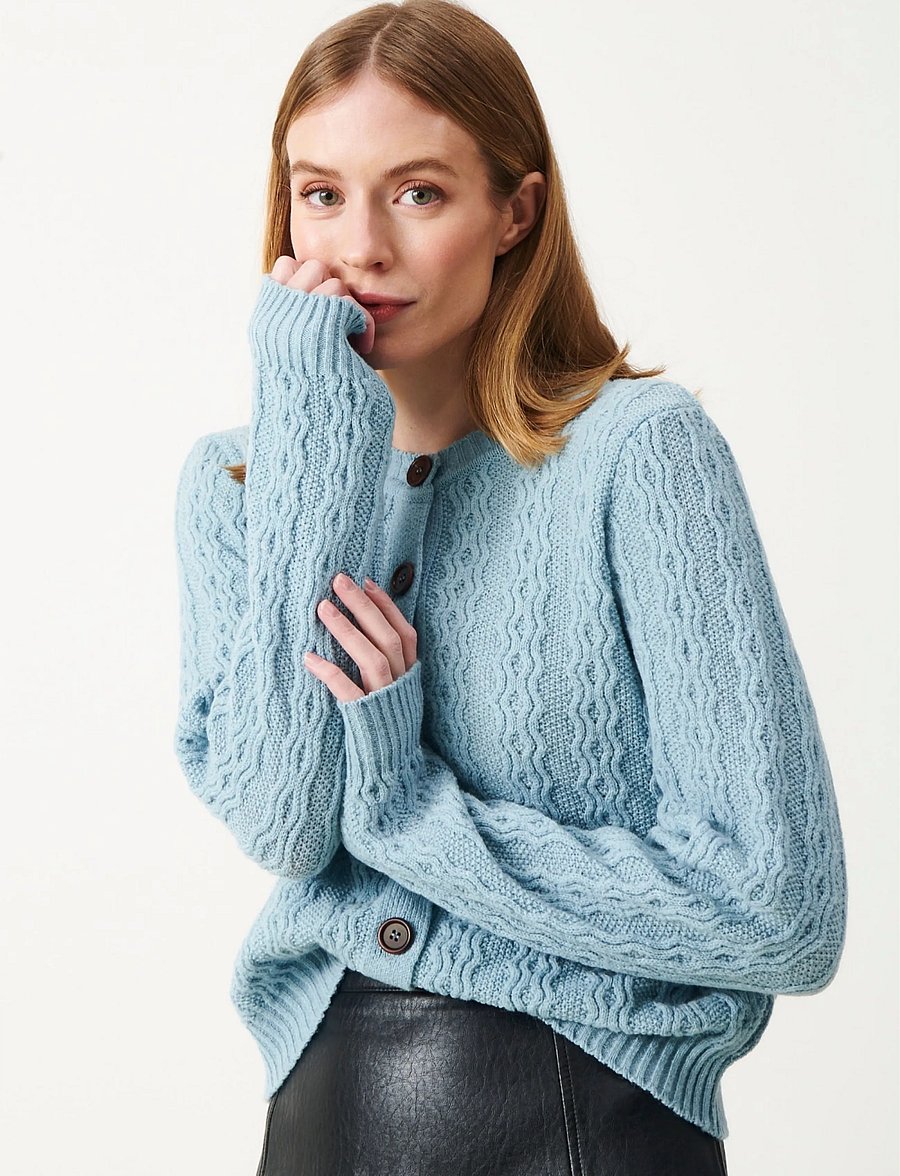 Jumperfabriken - Luca Cardigan - koftor - turquoise - 4