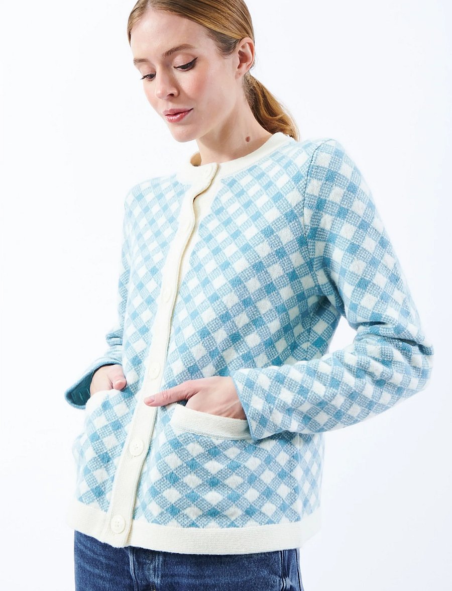 Jumperfabriken - Nadine Cardigan - strickjacken - turquoise - 0