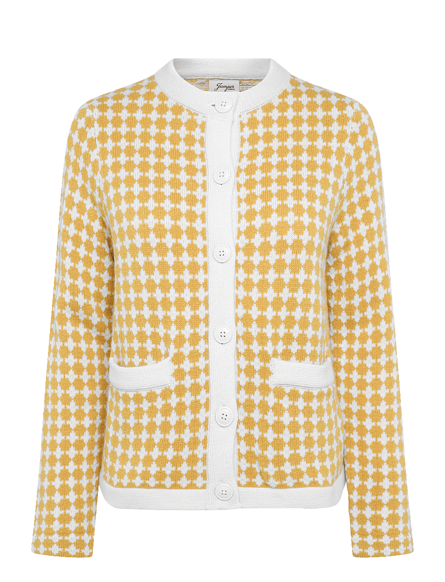 Jumperfabriken - Nadine Cardigan - cardigans - yellow - 1