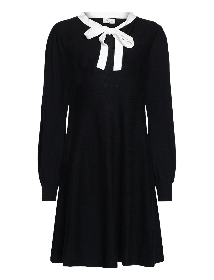 Jumperfabriken - Emla Dress - stickade klänningar - black - 1