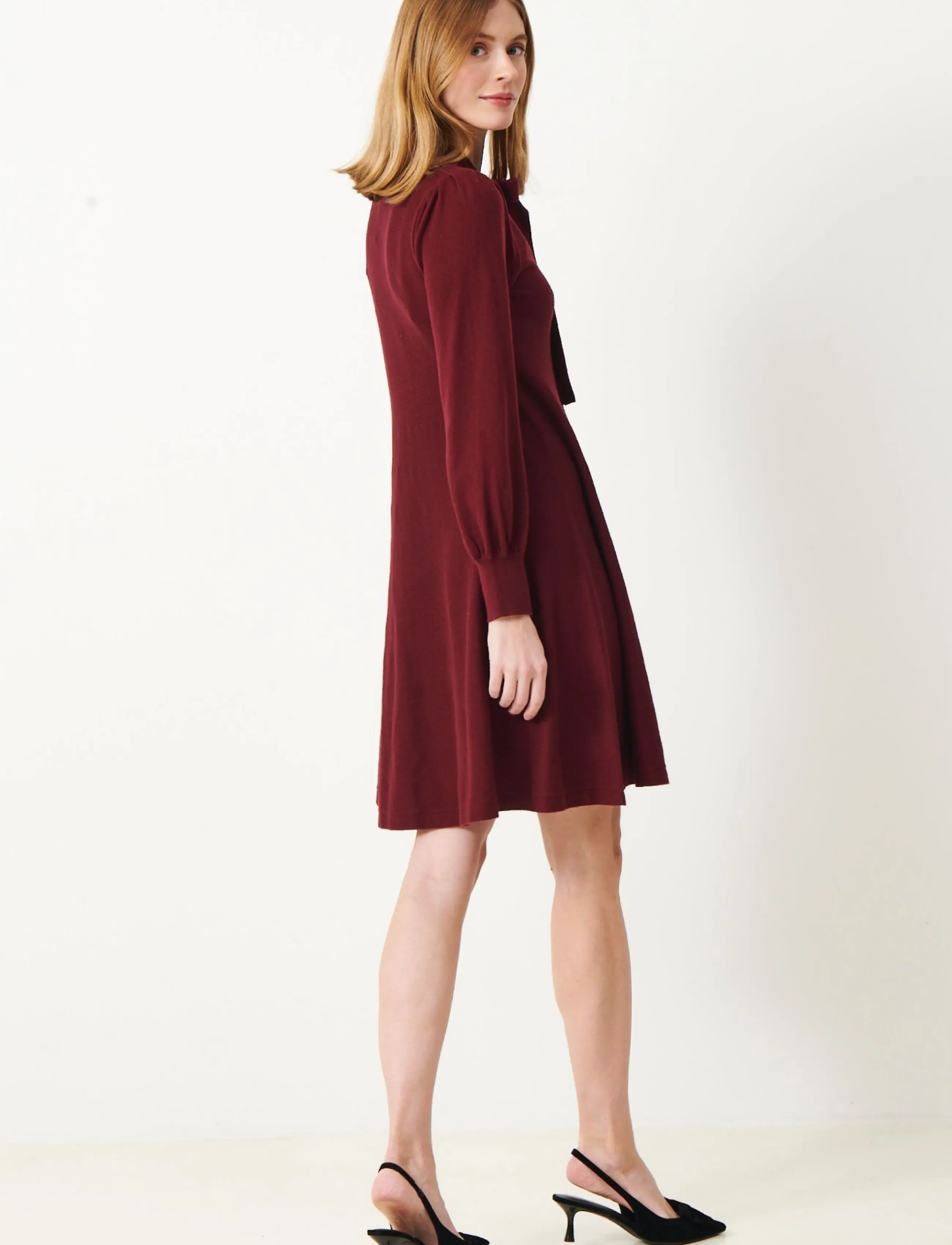 Jumperfabriken - Emla Dress - kootud kleidid - burgundy - 3