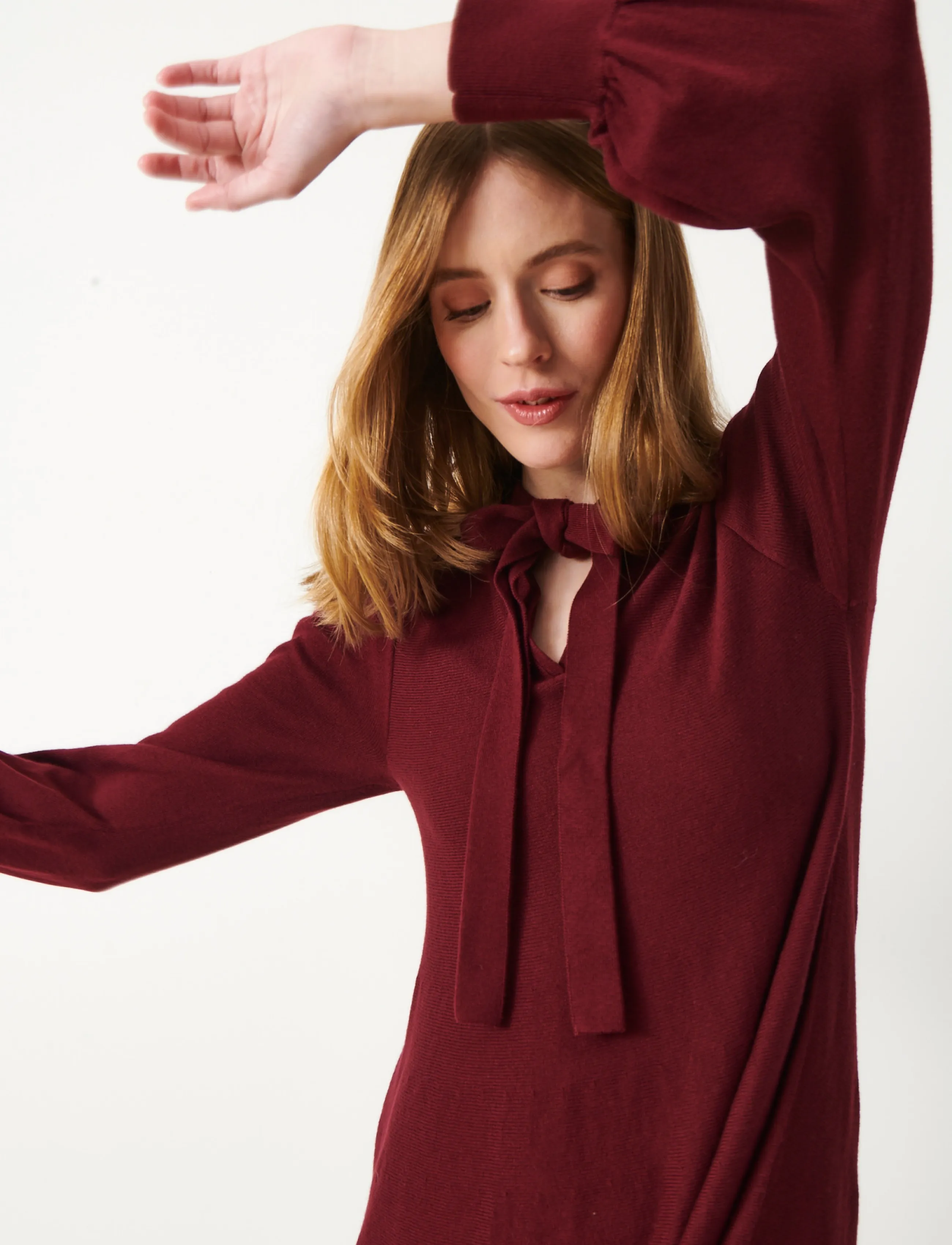 Jumperfabriken - Emla Dress - kootud kleidid - burgundy - 4