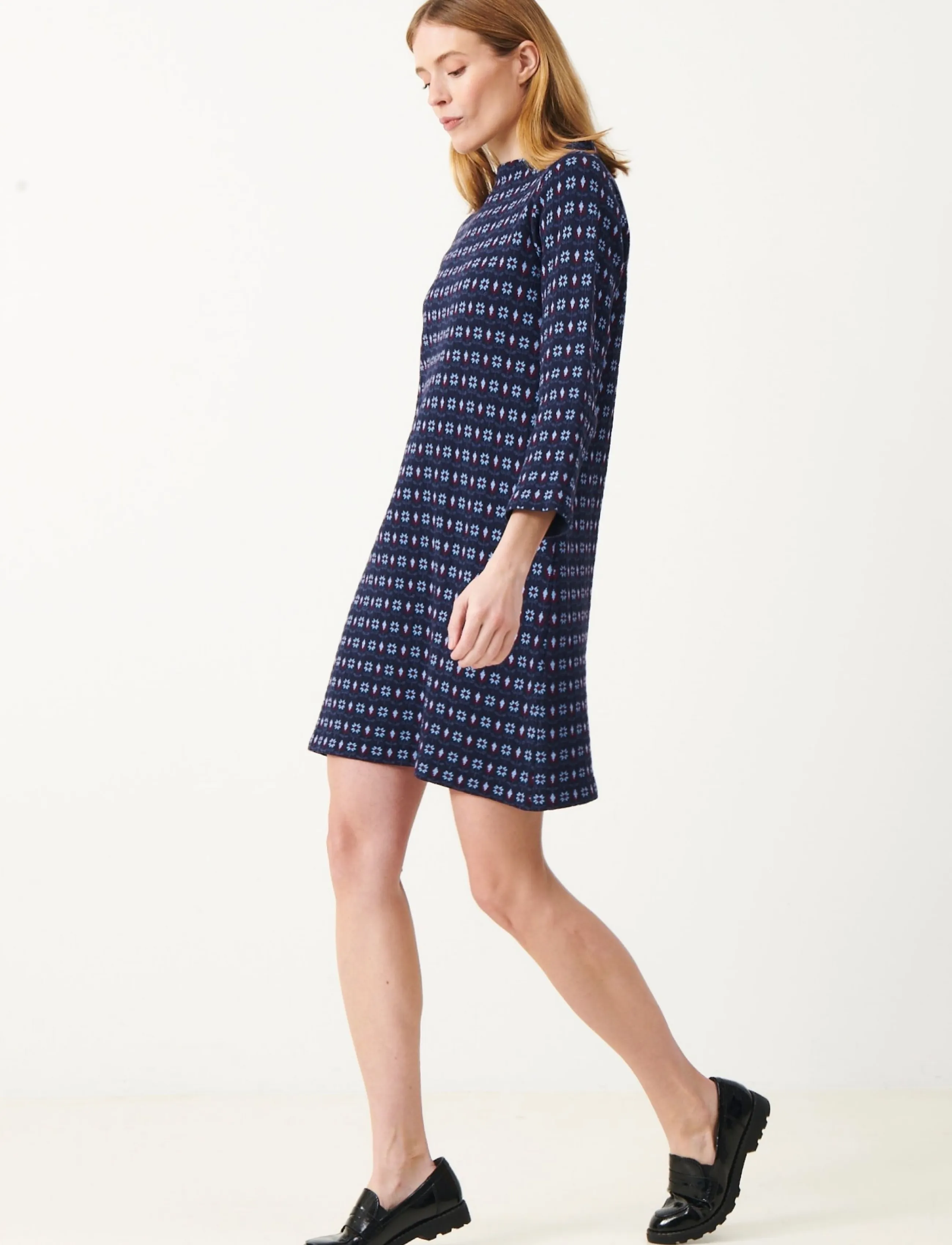 Jumperfabriken - Casey Dress - kootud kleidid - navy - 0