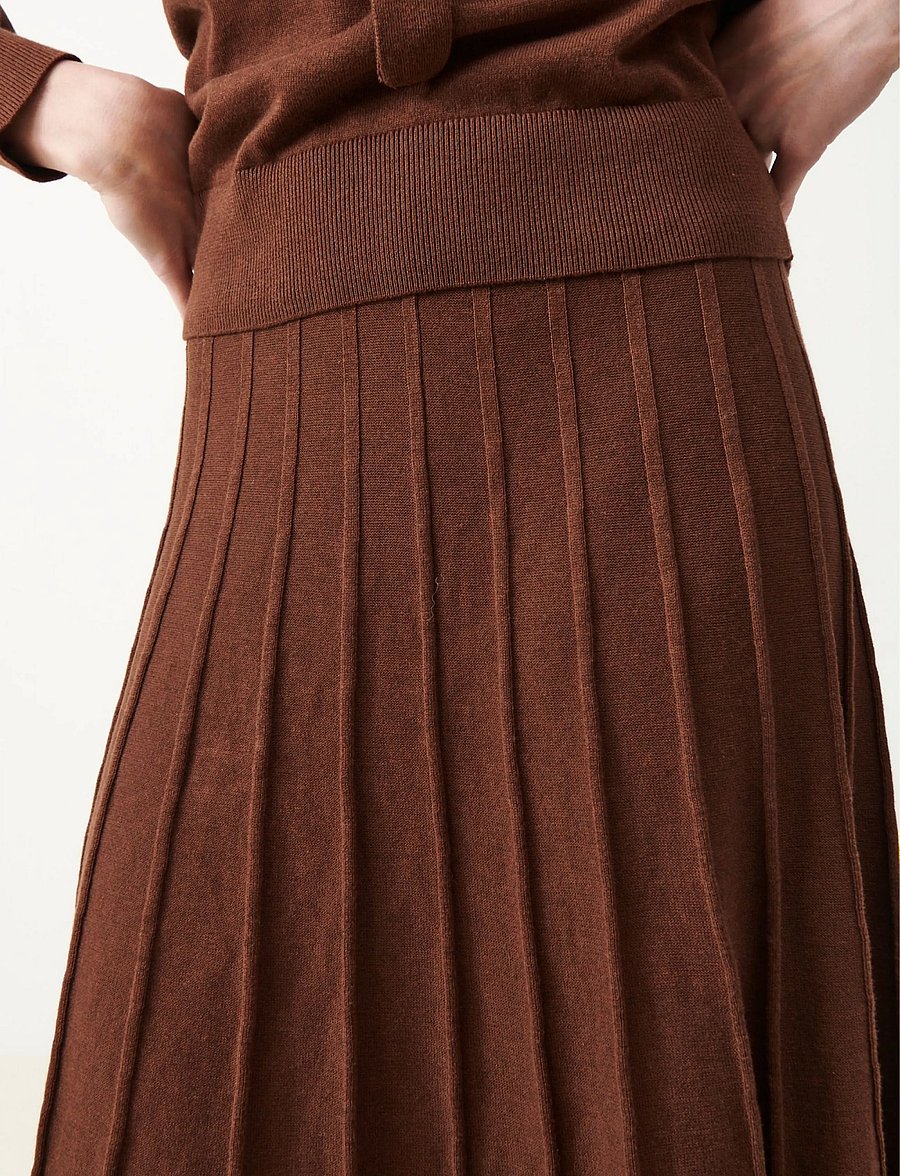 Jumperfabriken - Klara Skirt - strickröcke - brown - 4