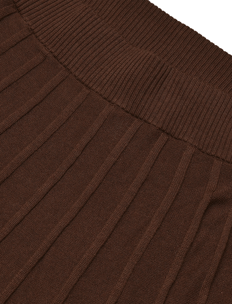 Jumperfabriken - Klara Skirt - strickröcke - brown - 5