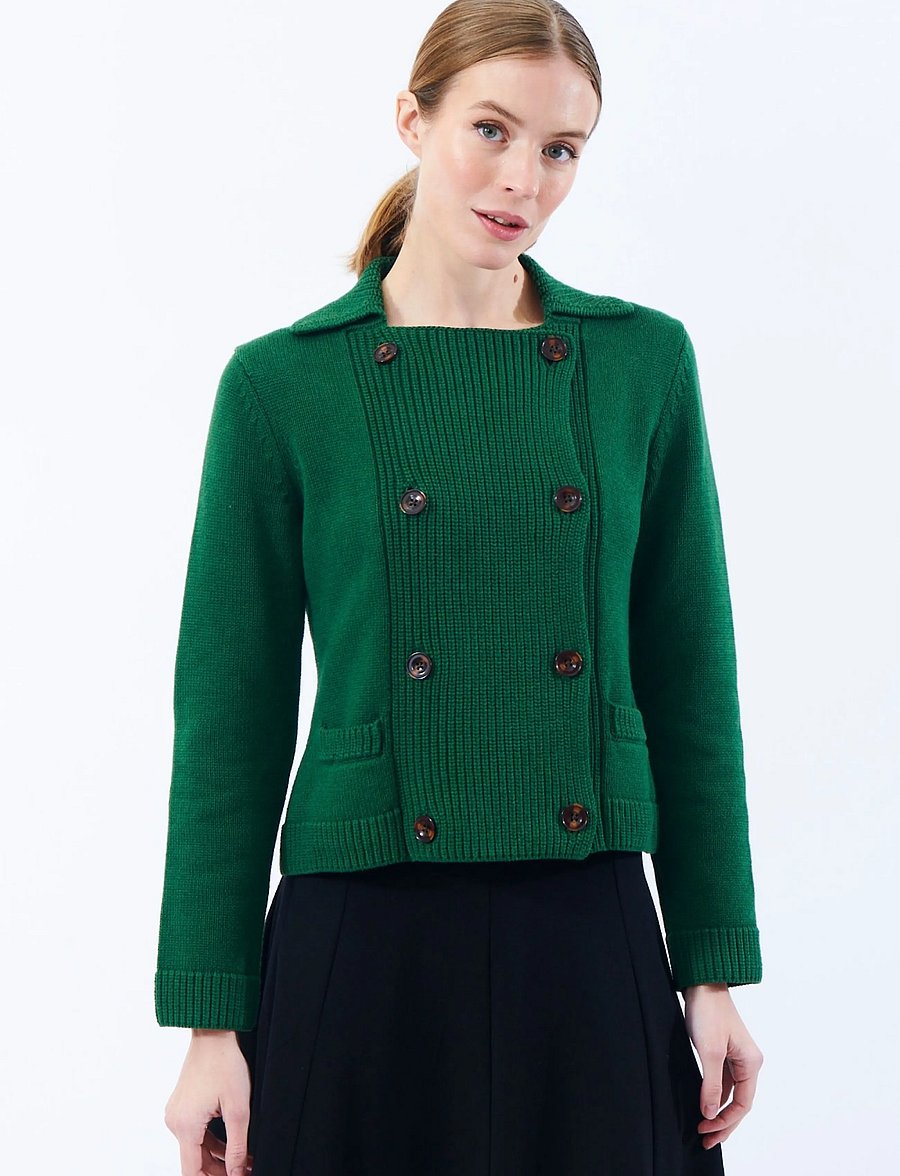Jumperfabriken - Thora Cardigan - green - 0
