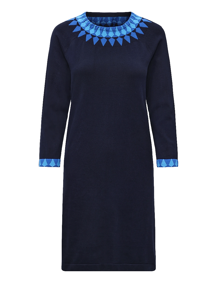 Jumperfabriken - Tindra Dress - stickade klänningar - navy - 1